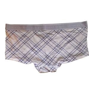 NWT Victoria’s Secret Logo Waist Boyshort Hazy Periwinkle | Size 2XL